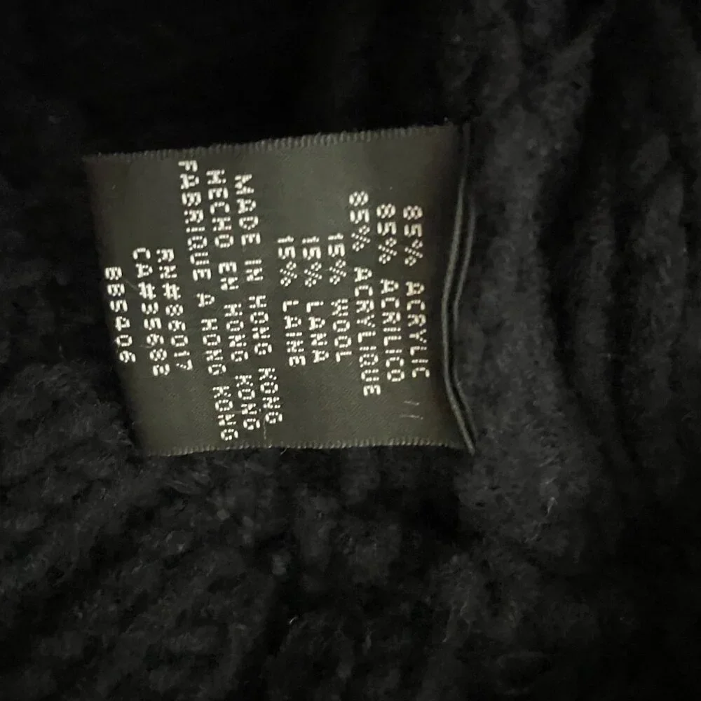 BEBE Sweater Womens XS Black Cardigan Thick Knit Button Front Collared - Picture 7 of 7